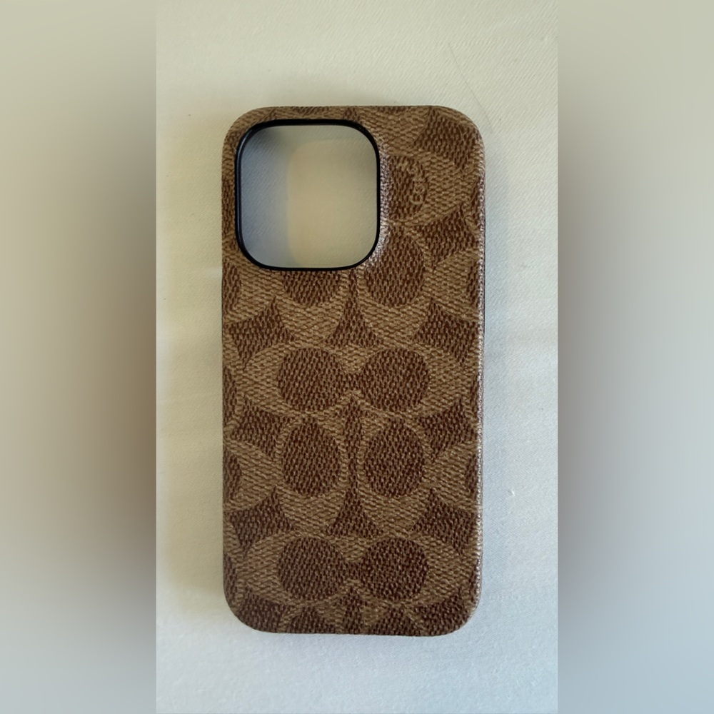 Coach Dark Brown iPhone 14 Pro Phone Case